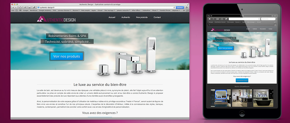 Site internet Authentic Design
